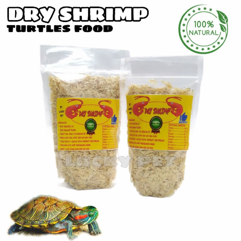 DRY SHRIMP udang kering pakan makanan kura kura air brazil dada merah res reptile ikan labi labi