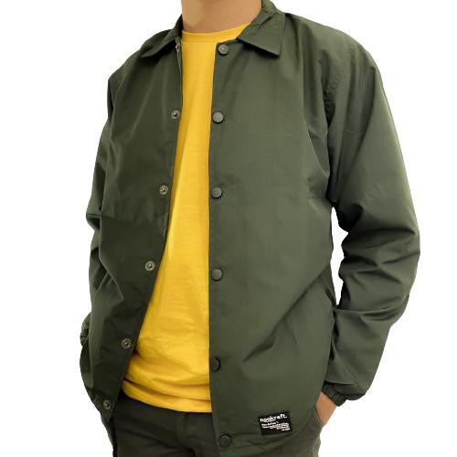 COACH JAKET PARASUT / POLOS / WINDBREAKER (Waterproof) / HIJAU ARMY