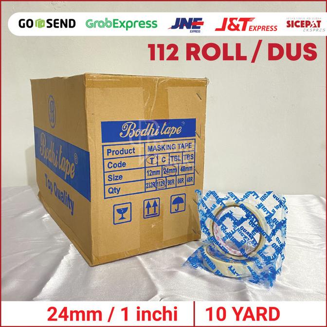 

[1 DUS] Lakban Kertas / Masking Tape (24mm / 1 inchi x 10 yard)