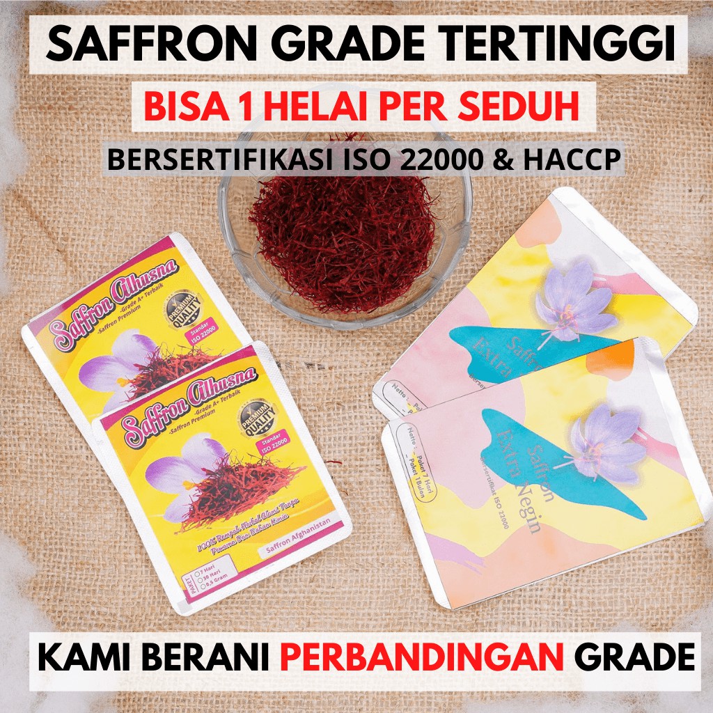 

SAFFRON EXTRA NEGIN SAFFRON NEGIN BUKAN SAFFRON KASHMIR SAFFRON GRADE TERBAIK SAFFRON SACHET 7 HARI