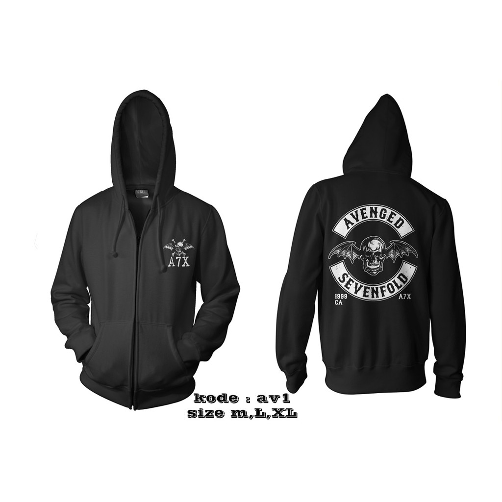 Jaket avenged sevenfold hoodie zipper