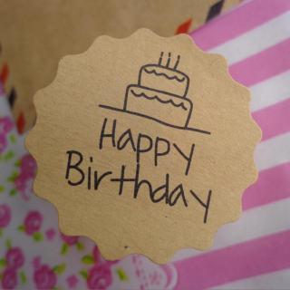 120pcs lot Stiker Seal Kertas Bulat Tulisan Happy Birthday 120pcs lot Stiker Seal Kertas Bulat Tulisan Happy Birthday