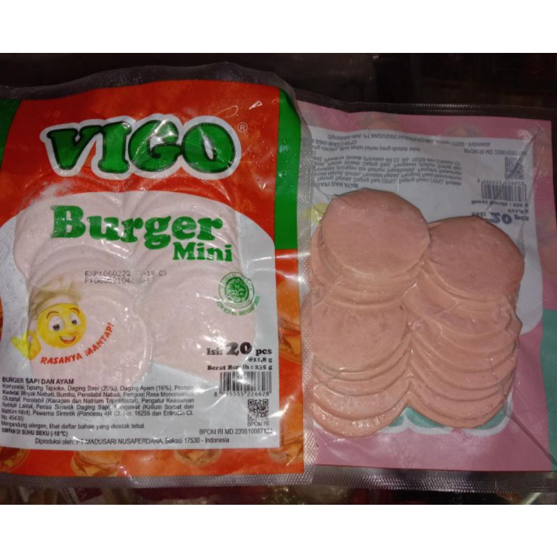

Burger sapi Vigo mini isi 20 pcs