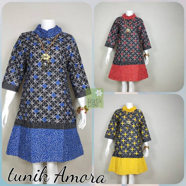 Tunik Amora Batik Modern Muslimah Cantik Kasual Kerja Murah