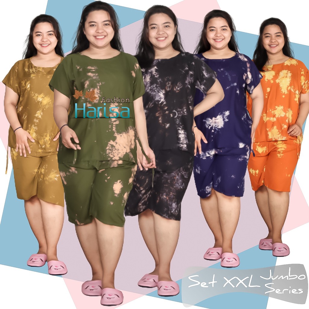 Babydoll Jumbo Tiedye Celup Pendek XXL Rayon Super 03