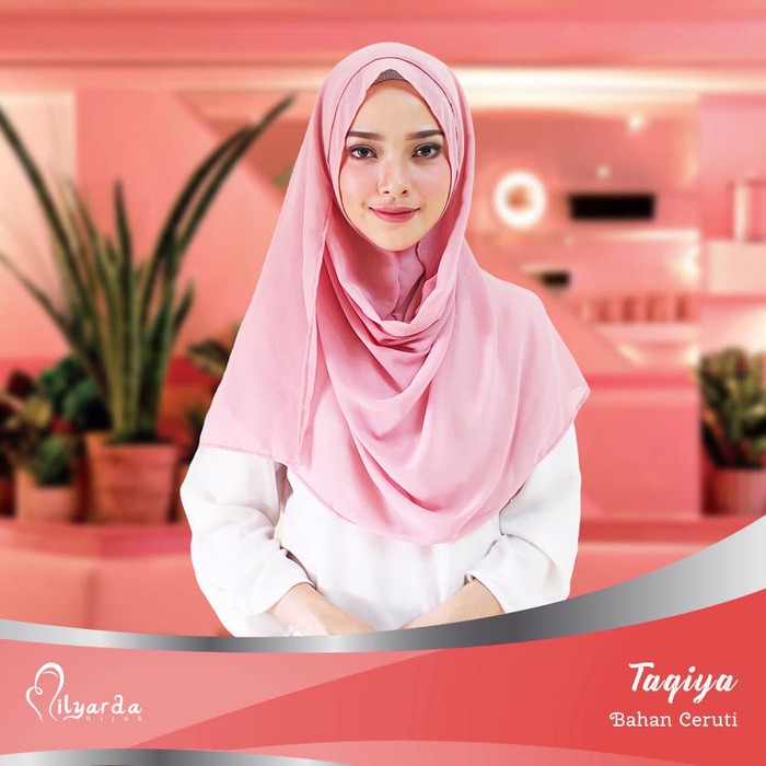 hijab instan taqiya/ kerudung syari/ pashmina instan - Putih