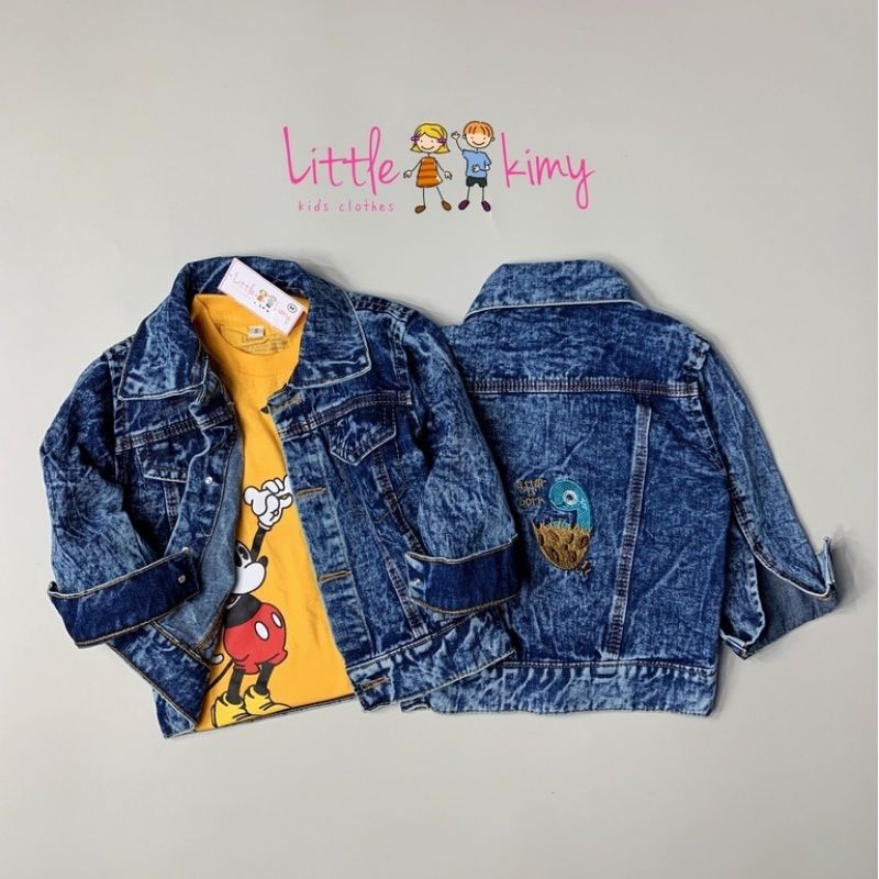 Jaket Jeans Anak Unisex 1 sd 8 tahun Avril Chester Jacket Original/jaket anak cewe cowo