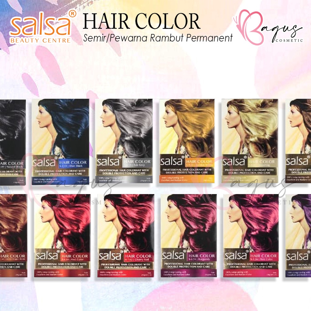 ⭐BAGUS⭐ SALSA HAIR COLOR 30GR | Semir Pewarna Rambut Permanent