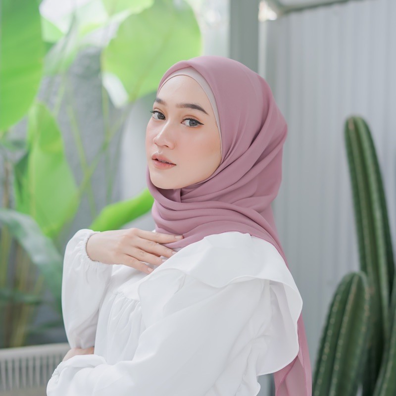 HIJAB BELLA SQUARE / HIJAB POLYCATTON-Blush