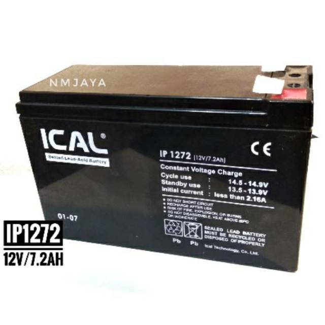 Baterai UPS ICAL Aki IP1272 12 Volt 12V 7.2Ah Original ICAL