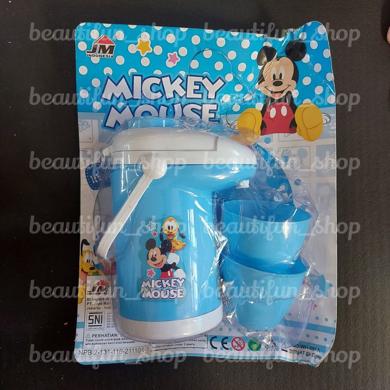 1set mainan termos karakter mickey mouse mainan masak anak perempuan termos gelas mainan mainan anak