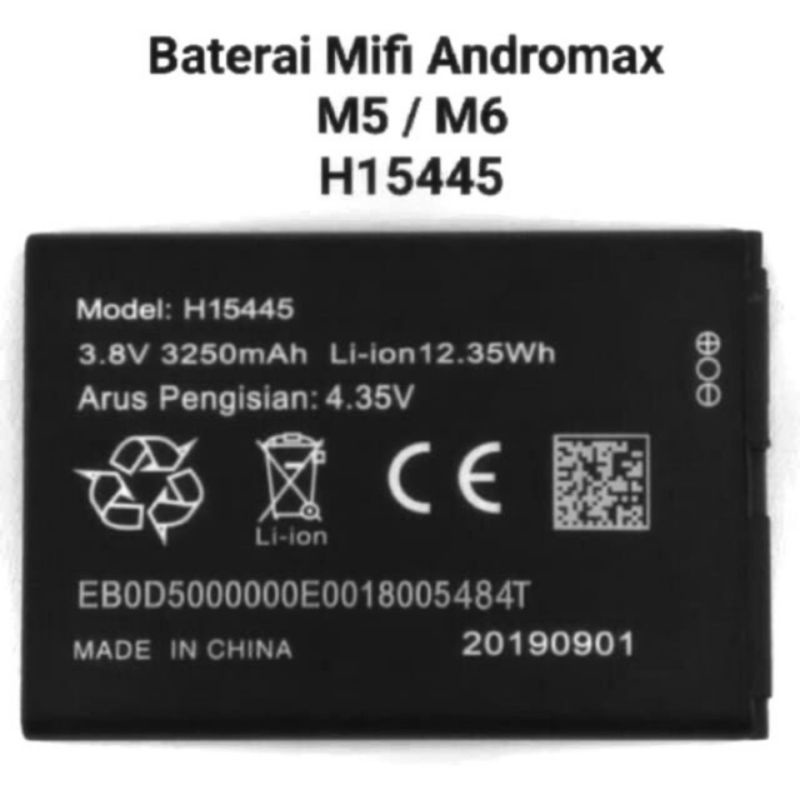 Batterai Modem Smartfren Andromax M5 / M6 / H15445 Wifi Mifi Original Baterai