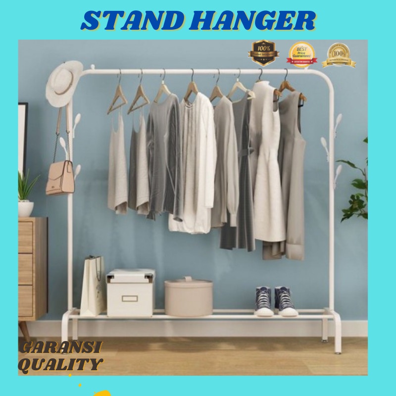 Gantungan Baju Stand Hanger Gawang Double Rack