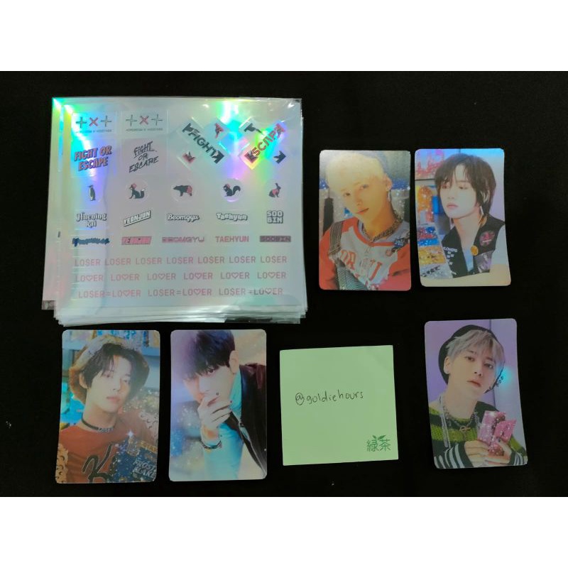 [READY] TXT THE CHAOS CHAPTER FIGHT OR ESCAPE BENEFIT ALADIN HOLOGRAM PHOTOCARD & STICKER