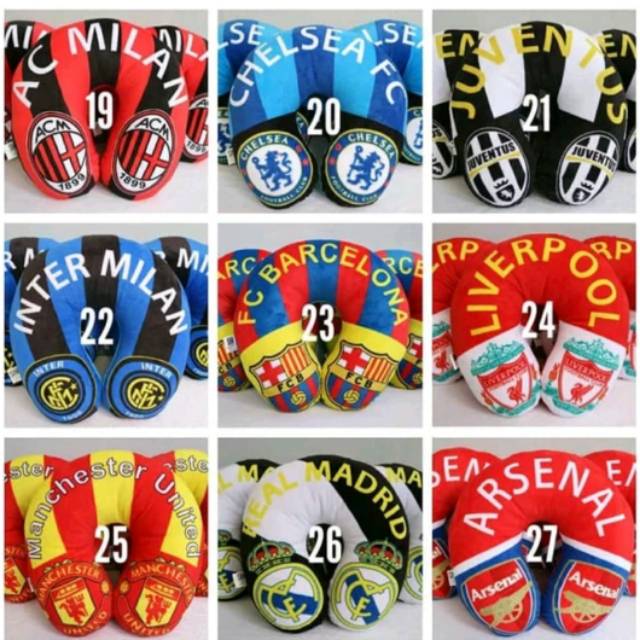 Bantal leher Printing motif Bola label SNI