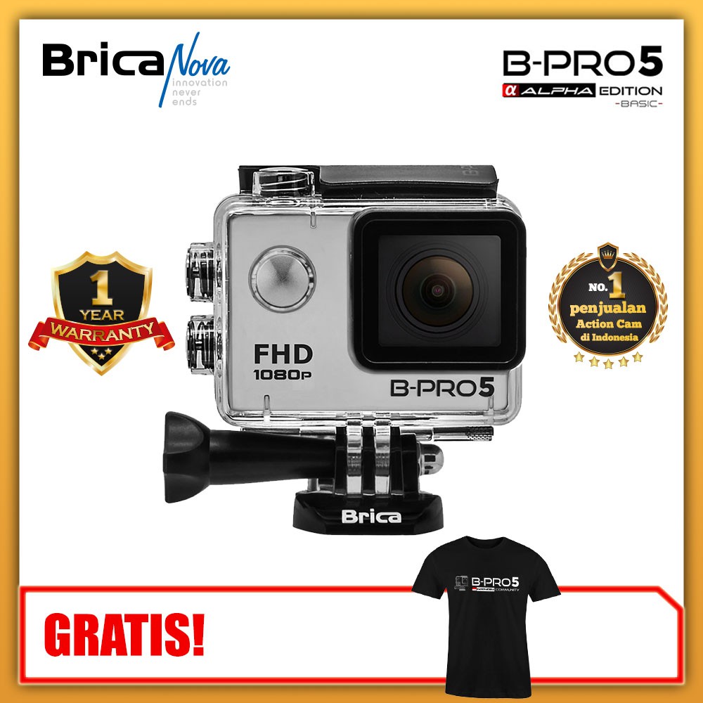 Brica B-Pro 5 Alpha Edition Basic - Silver - Free T-Shirt