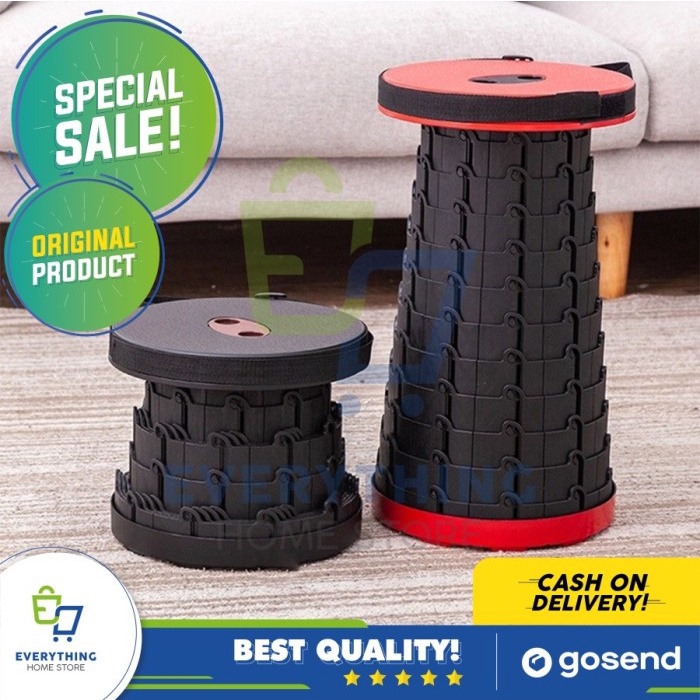 BERKUALITAS ready stock instant grab gosend Portable Seat Telescopic ORIGINAL