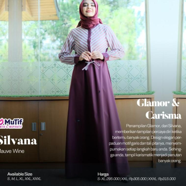Terkini BAJU MUSLIM MUTIF SILVANA MEDAL BRONZE - MUTIF SILVANA MAUVE WINE - GAMIS MUTIF TERBARU 2021