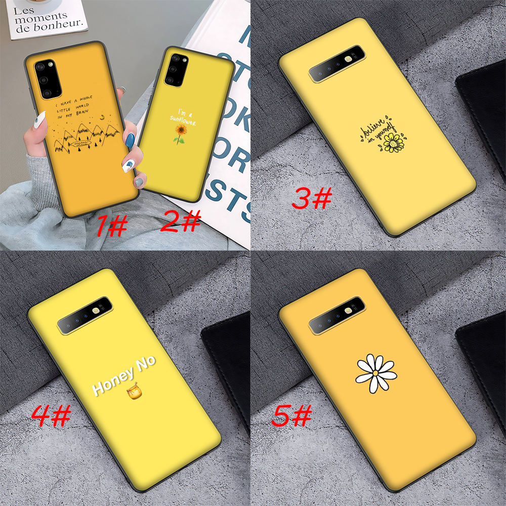 Soft Case Motif Print Estetik Warna Kuning Untuk Samsung Note 8 9 10 20 Ultra M21 M30S M31 M31S Plus Shopee Indonesia