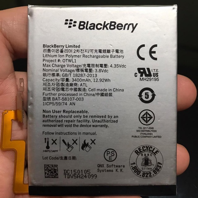 Baterai Battery BlackBerry BB Q20 Original 100%
