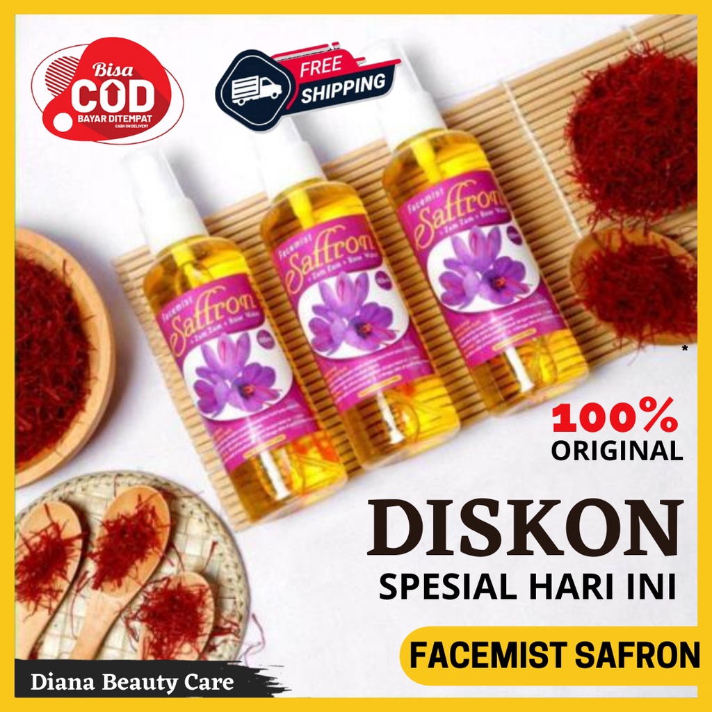 Face Mist Air Safron Saffron Bpom Spray Penyegar Wajah Glowing Face Mist With Zamzam Semprot Wajah