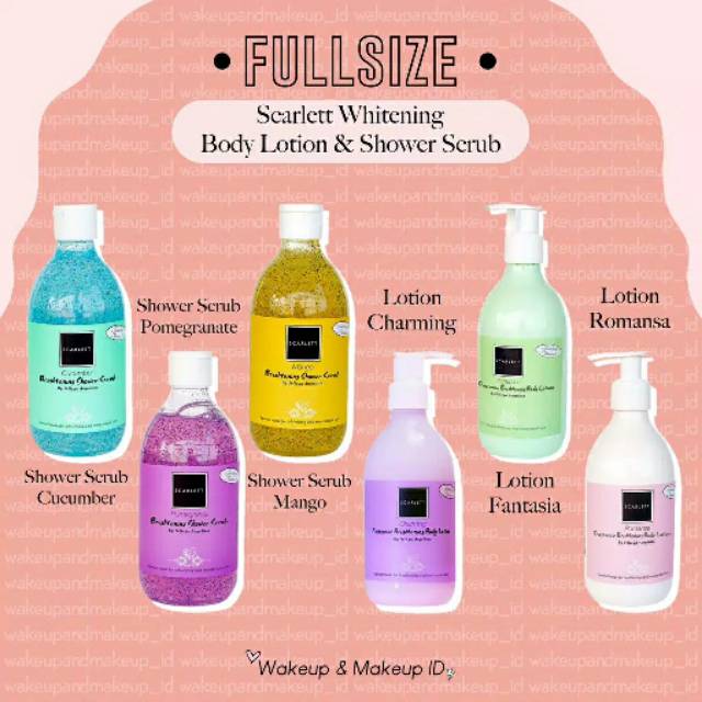 SCARLETT WHITENING by FELICYA/BODY LOTION SHOWER SCRUB FELICYA