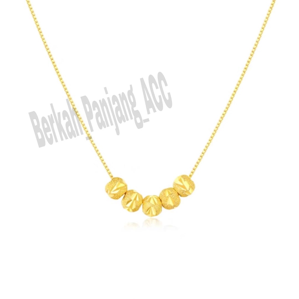 Kalung Titanium Five Balls Perhiasan super berkelas fashion korea anti karat dan anti luntur