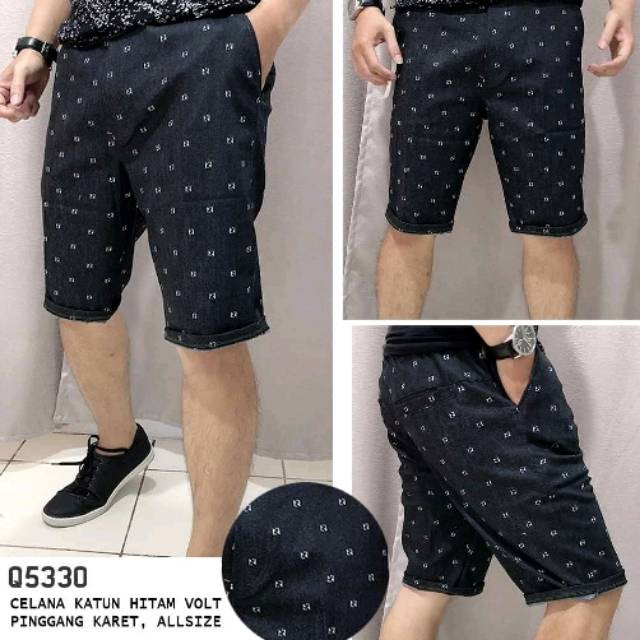 [COD] CELANA PENDEK PRIA CHINO RIB JOVA KATUN - celana motif