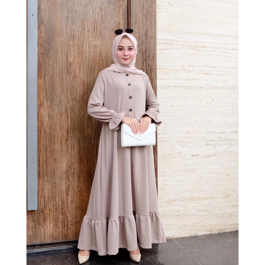 Adinda dress / DRESS WANITA MUSLIMAH / CASUAL DRESS / DRESS KEKINIAN