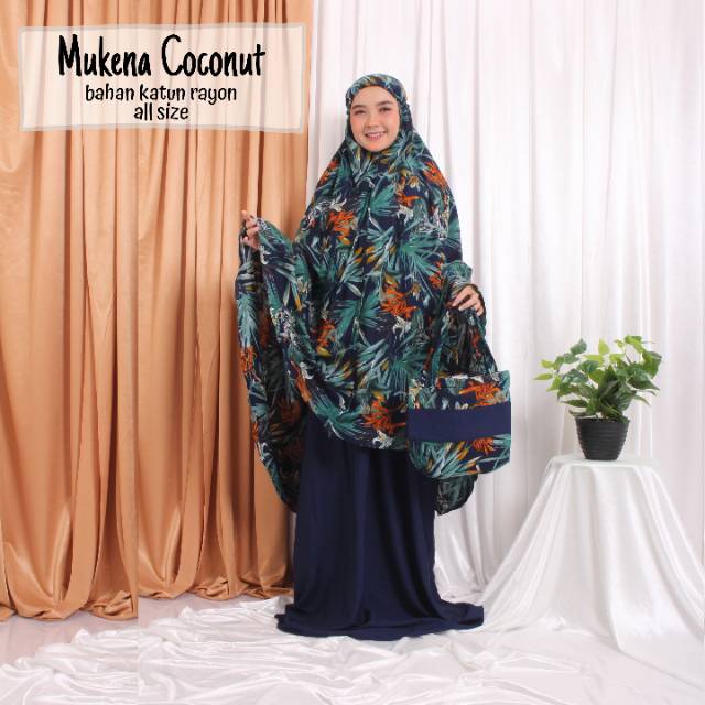 BEST SELLER !!! TERLARIS !!! MUKENA  KATUN DEWASA MOTIF - MUKENA COCONUT - BAHAN KATUN RAYON PREMIUM