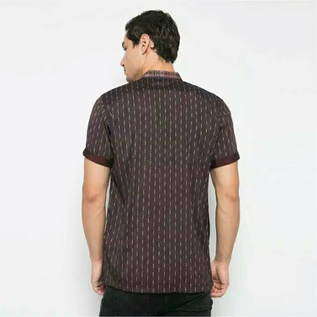 BRITANIA Short Sleeve Henley Print Shirt 6022