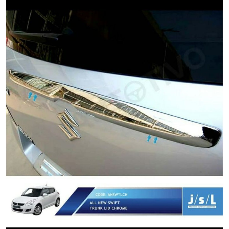 List bagasi belakang trunk lid chrome suzuki all new swift jsl