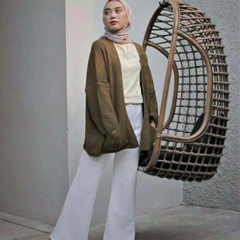 Syasweater -  LOCCY CARDY Cardigan Rajut Wanita Kardigan Tebal Oversize XL-6