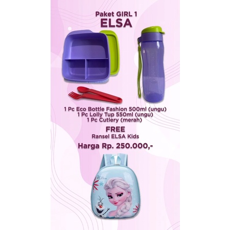 paket tempat makan tupperware dan tas mickey tayo frozen tupperware murah