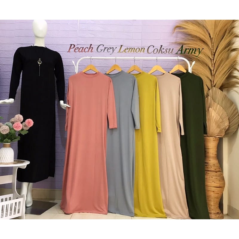 Manset Dress Panjang/Baju Gamis Inner Manset Lengan Panjang Spandek Jersey