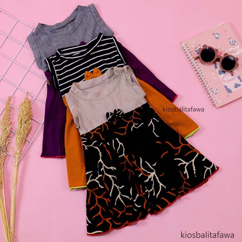 Dress Aila size Bayi - 6 Tahun / Dres Pesta Gaun Murah Grosir Baju Anak Perempuan Harian