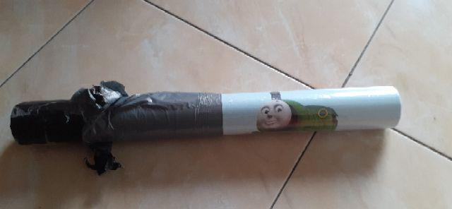 Grosir Murah_wallpaper Sticker Dinding Biru Awan Ruang Tamu Dan Kamar Motif Kartun Thomas 10x45cm