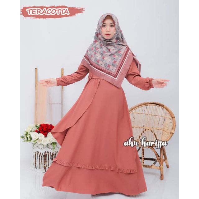 Anggia dress itycrepe original aku karissa LD 105 / dress anggia aku karissa
