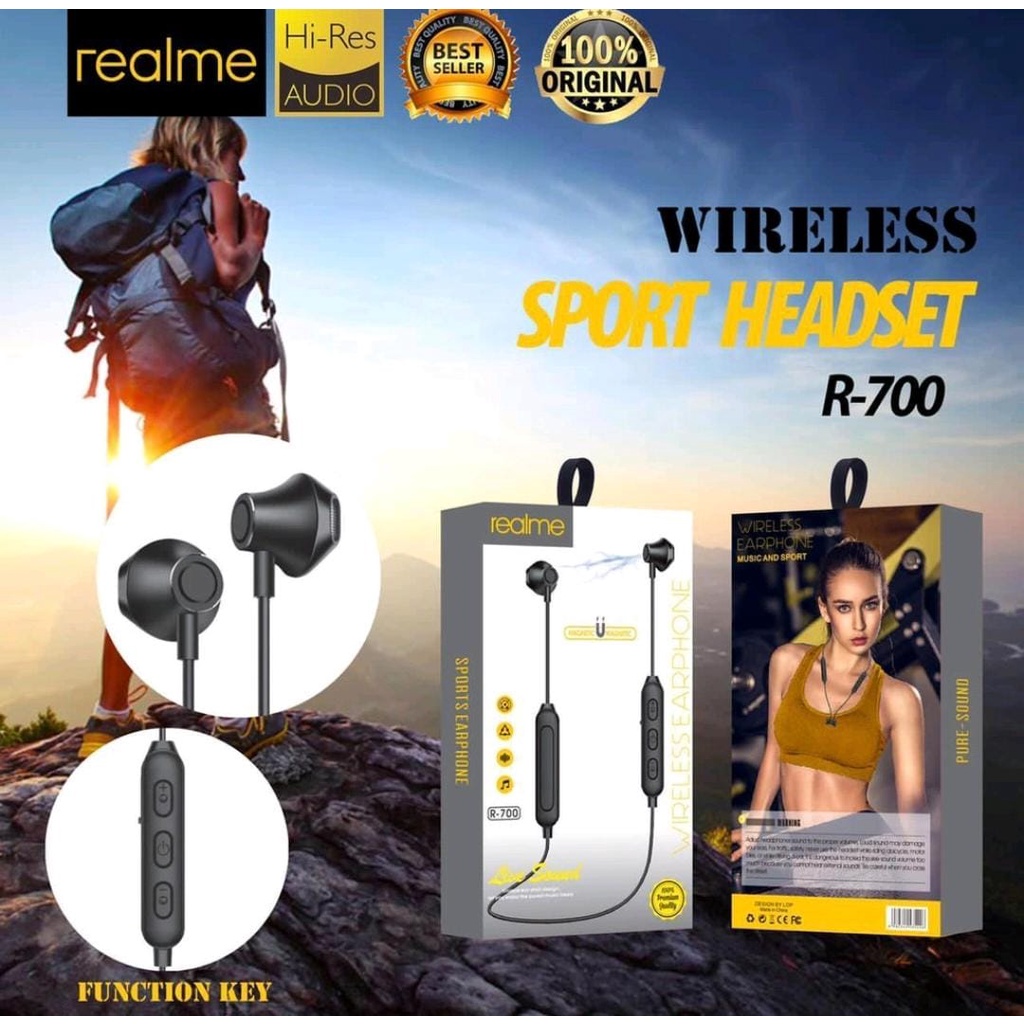 HF HEADSET  EARPHONE BLUETOOTH REALME R-700