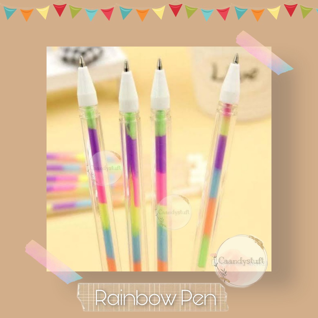 

Rainbow Pen / Pulpen Warna-Warni MURAH