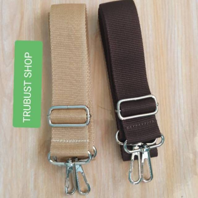 Tali tas tali slempang slendang selendang lebar 3.8cm krem dan coklat jual per 1pc