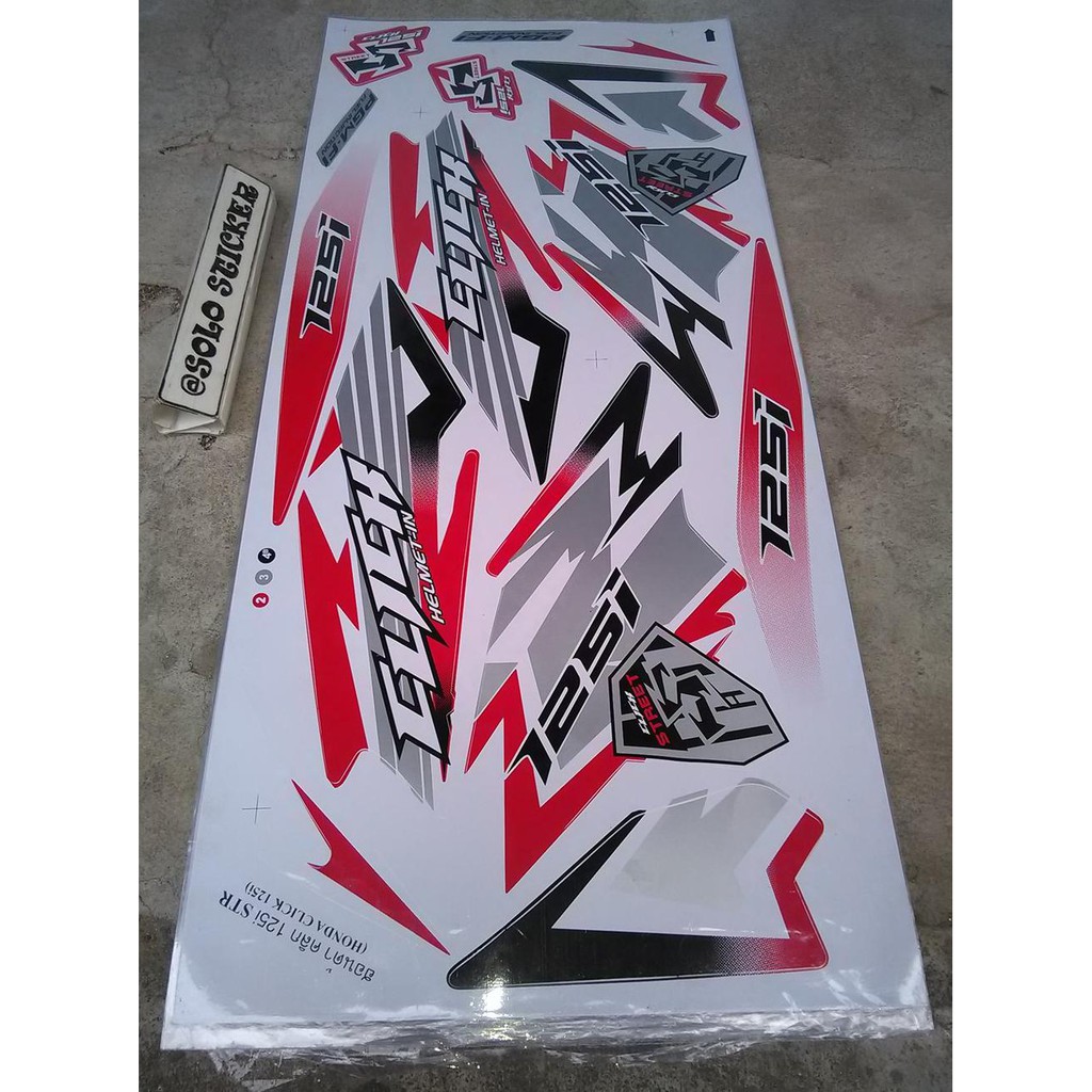 Cutting Striping Sticker Lis Motor Variasi Honda Vario Techno-Cbs 125 Click Street -2