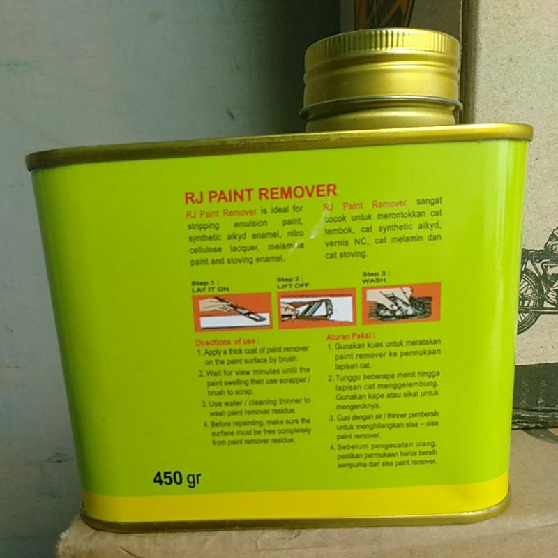 RJ paint remover 450gr perontok cat pembersih cat