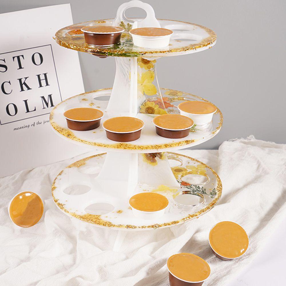 Preva Cetakan Resin Ornamen Rumah Cetakan Silikon Crystal Dessert Tray