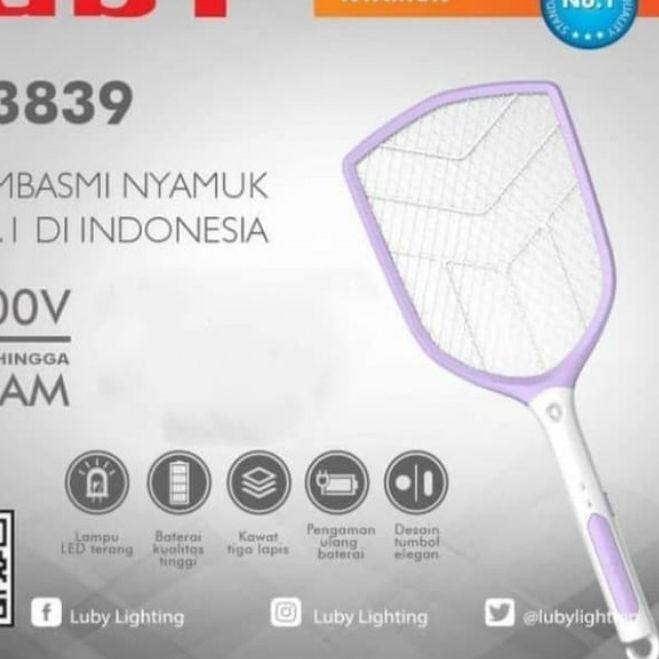 ➽ Raket Nyamuk Cas Luby L-3839/Raket nyamuk Cas 2 IN 1/Raket nyamuk Cas Luby L-3838/raket nyamuk Cas