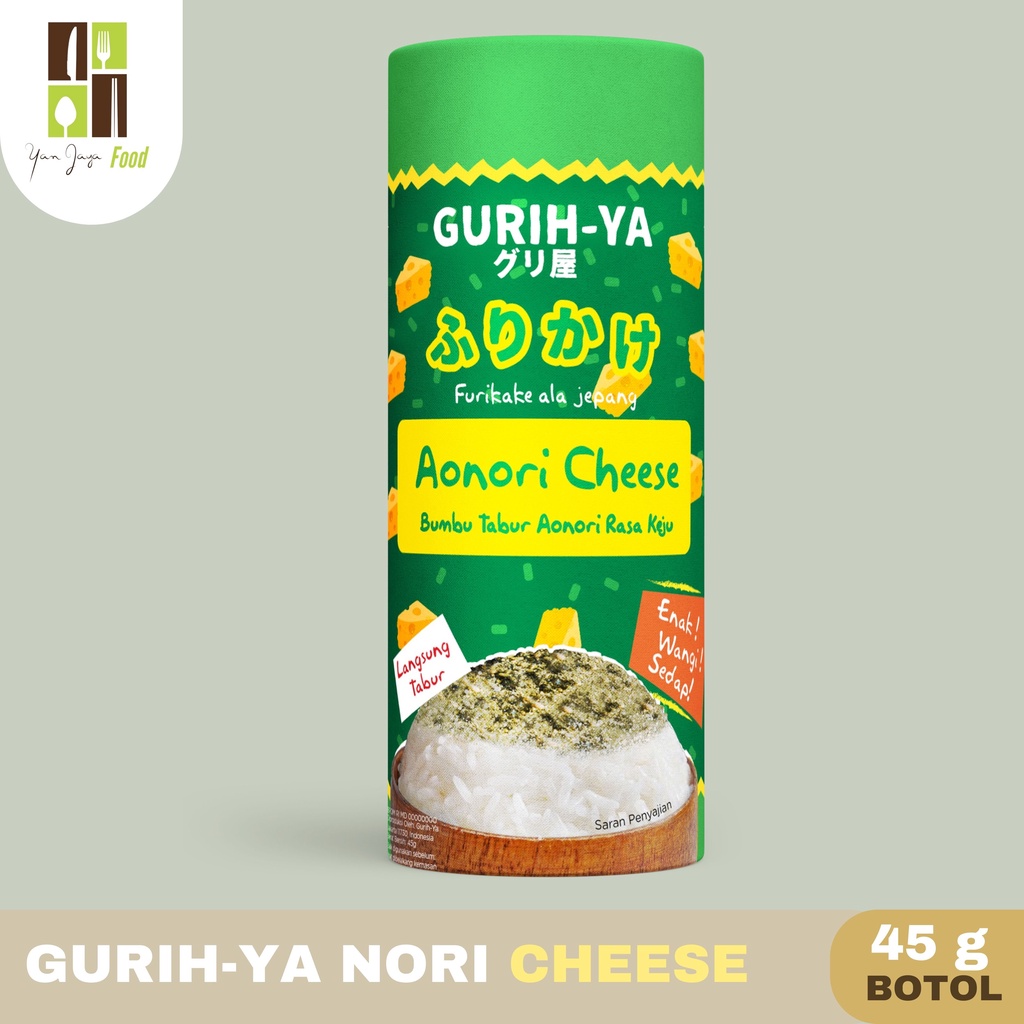 Gurih-Ya Nori Tabur Rumput Laut [Ori/Pedas/Keju/Bonito] BOTOL 45g