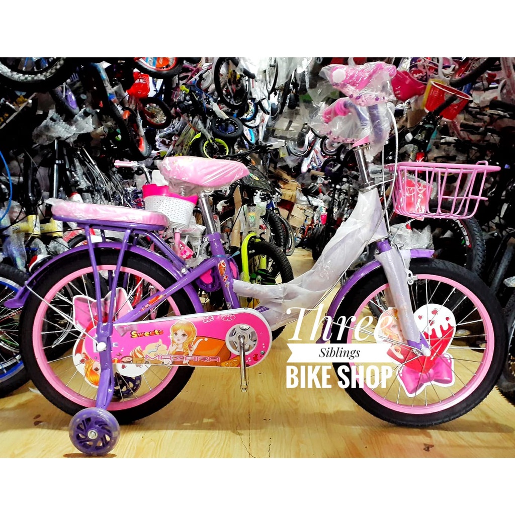 SEPEDA LIPAT MAZARA 18 INCH WARNA PURPLE PINK