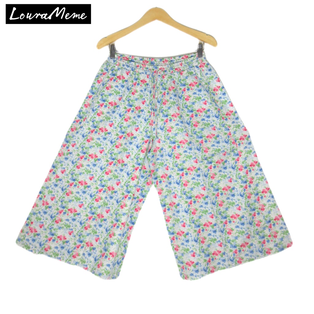 LOURA MEME kulot katun bunga floral hijau harian branded Size L