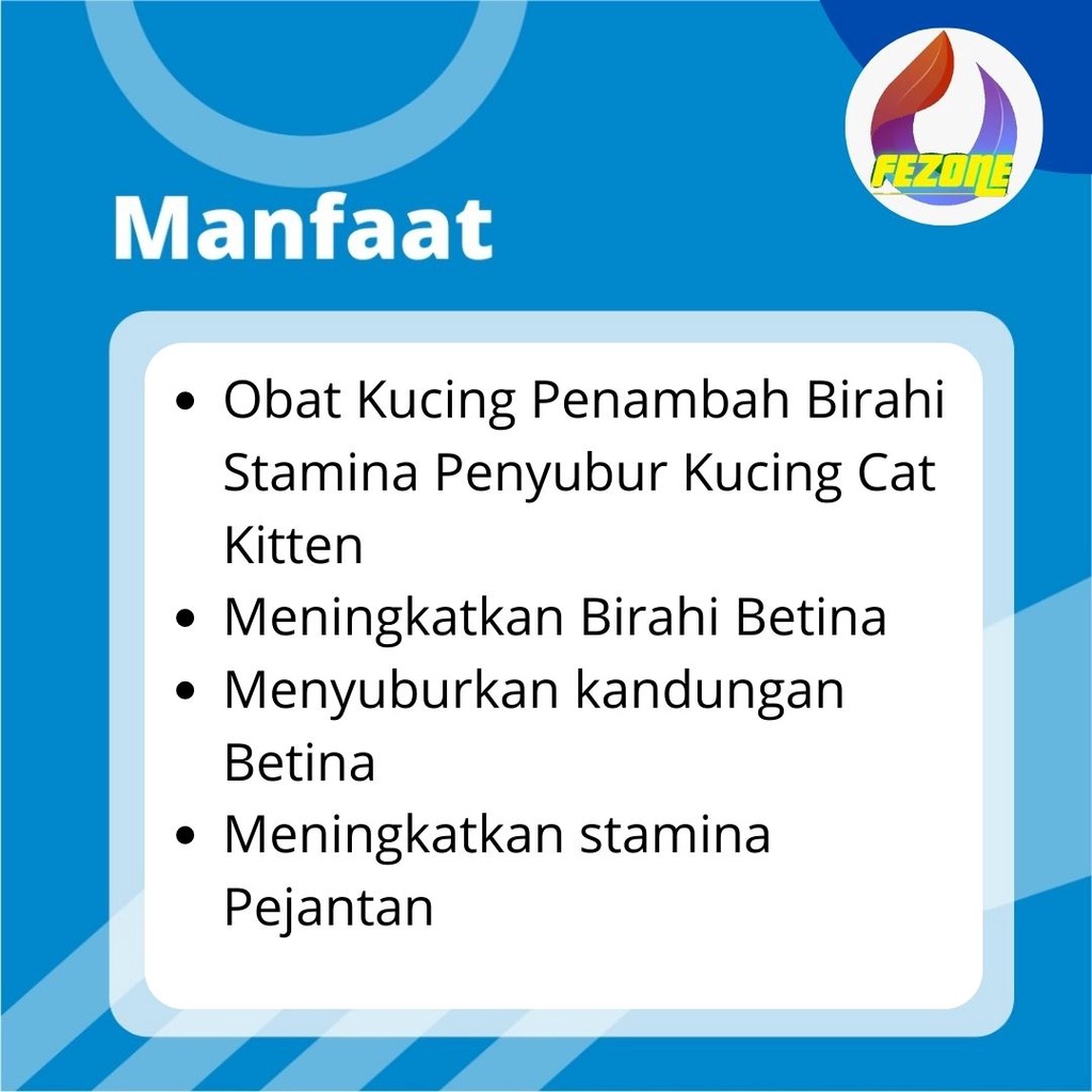 Obat Birahi dan Penyuburan Kucing FEZONE