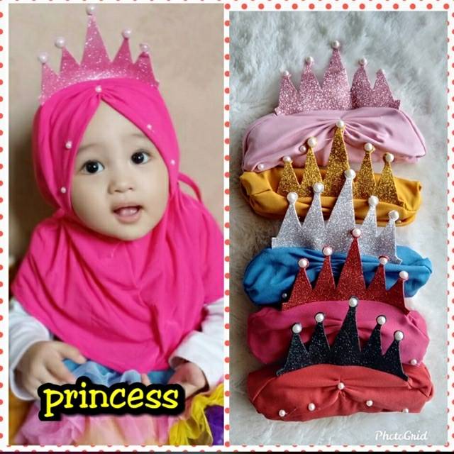 jilbab bayi mahkota princes / jilbab crown anak